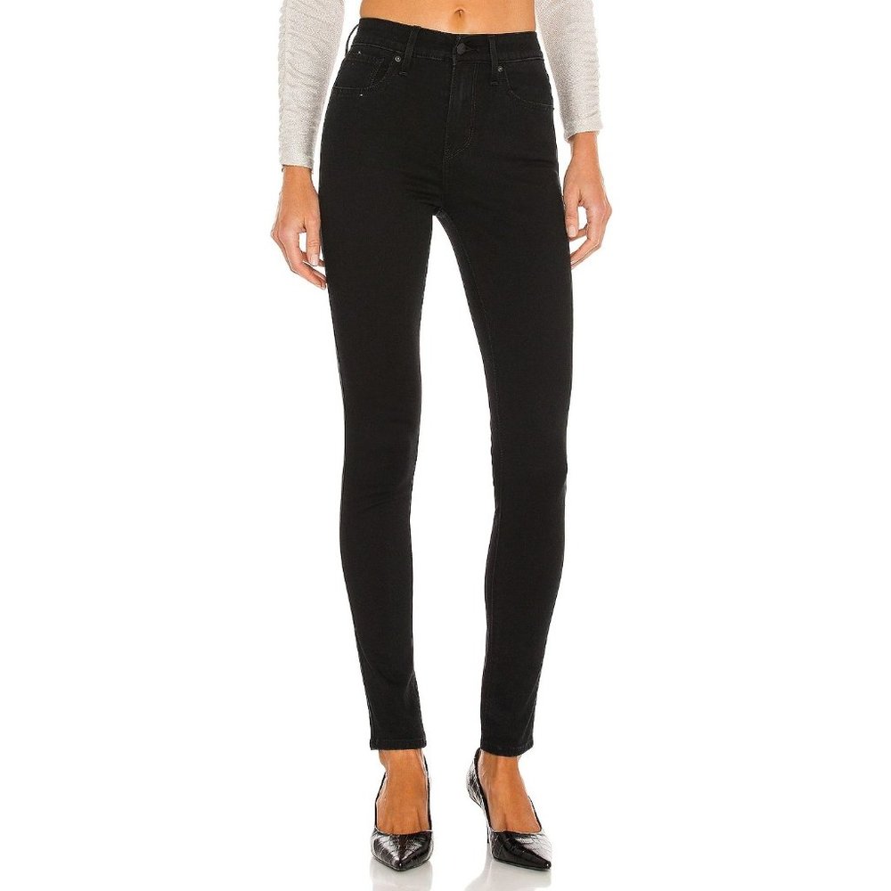 LEVI'S 721 High Rise Skinny Long Jeans in Long Shot / Black - NWT - SIze 25